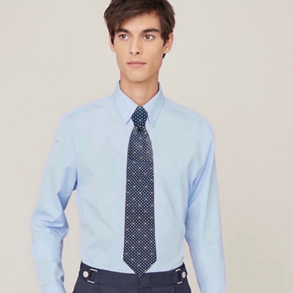 HERMÈS • Chicken And The Egg Business Classic Tie with Box Vintage - Picture 2 of 9